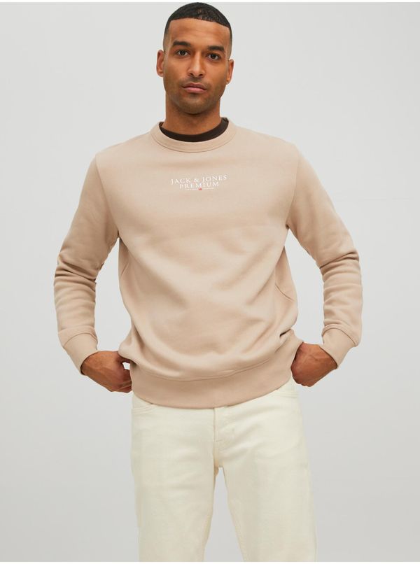 Jack & Jones Beige Mens Sweatshirt Jack & Jones Archie - Men