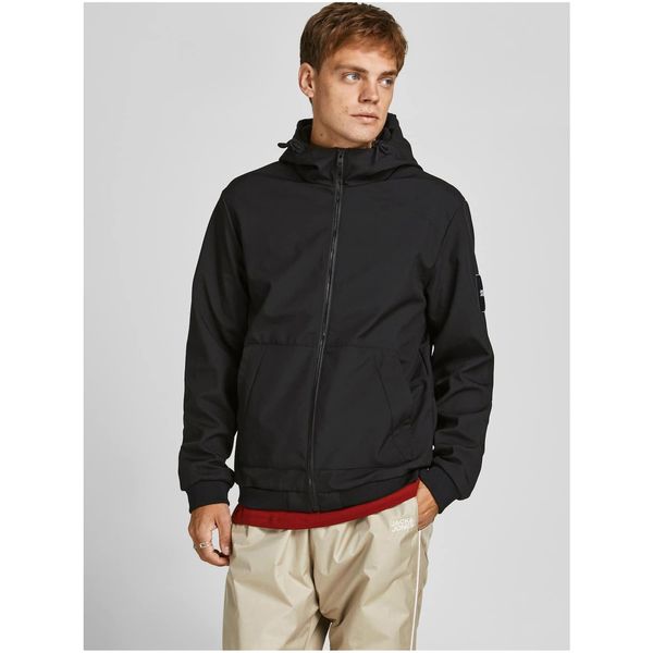 Jack & Jones Black Lightweight Jacket with Hood Jack & Jones Classic - Mens