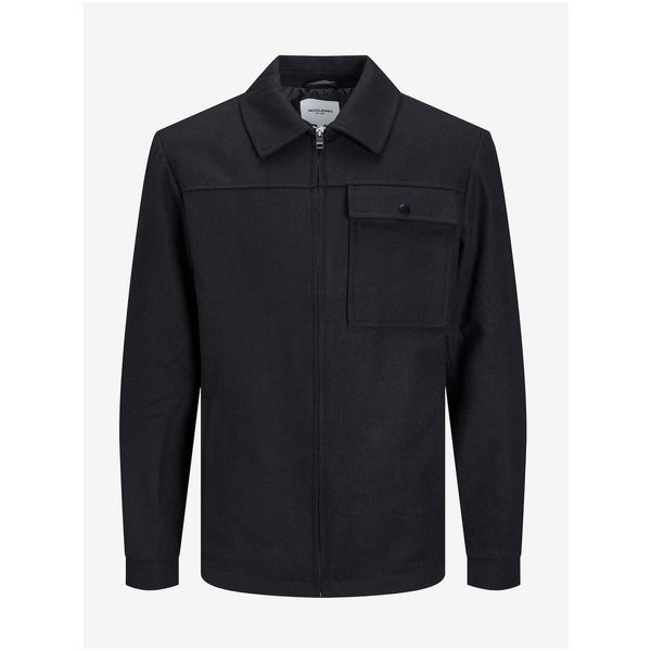 Jack & Jones Black Shirt Jacket with Wool Jack & Jones Johnson - Men