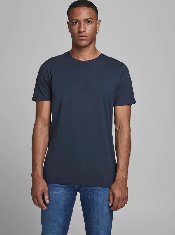 Jack & Jones Dark blue basic T-shirt Jack & Jones Organic - Men