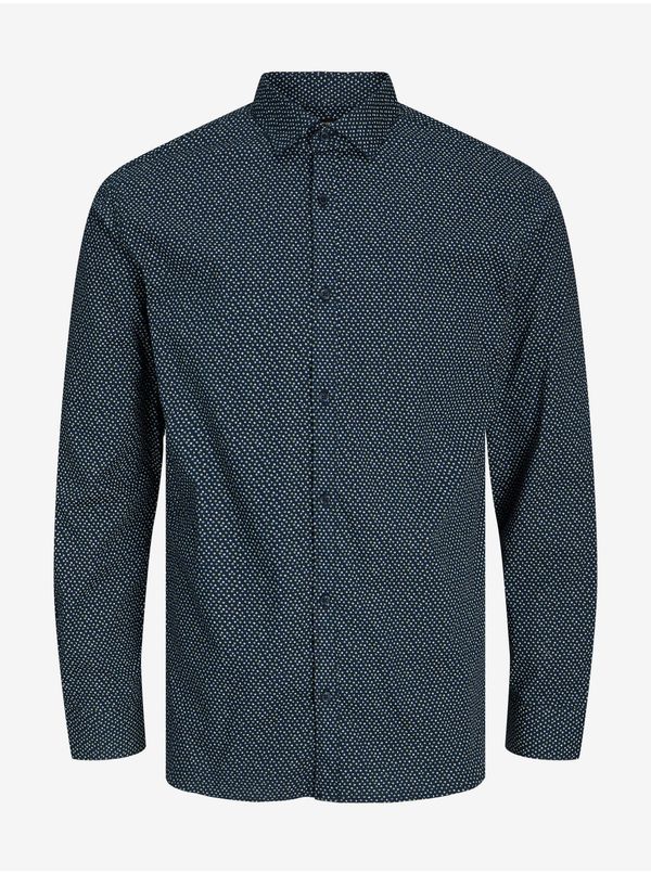 Jack & Jones Dark Blue Men's Patterned Shirt Jack & Jones - Men