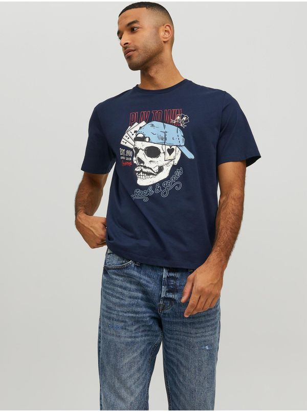 Jack & Jones Dark blue Men's T-Shirt Jack & Jones Roxbury - Men