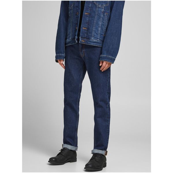 Jack & Jones Dark Blue Straight Fit Jeans Jack & Jones Clark - Mens