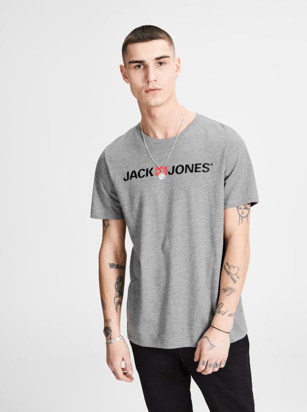 Jack & Jones Grey Mardle T-shirt with print Jack & Jones - Men