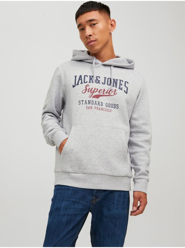 Jack & Jones Light Grey Mens Sweatshirt Jack & Jones - Mens
