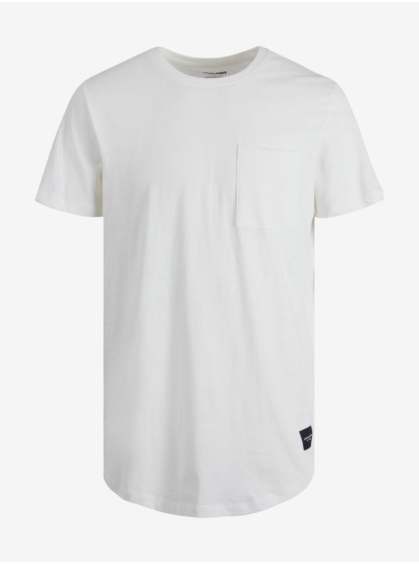 Jack & Jones White Men's T-Shirt with Jack & Jones Noa Pocket - Men