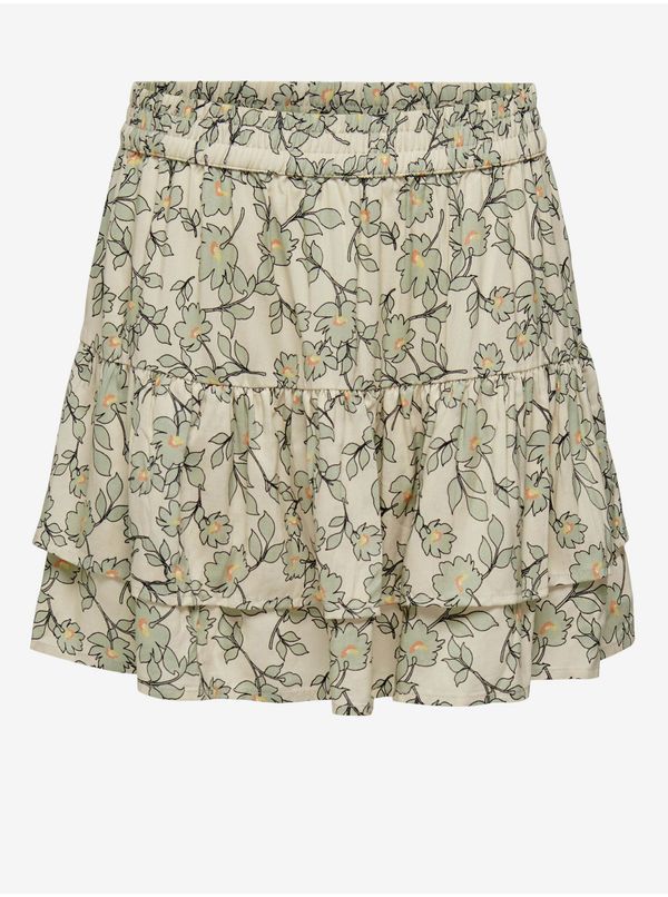 JDY Beige floral skirt JDY Gaya - Ladies