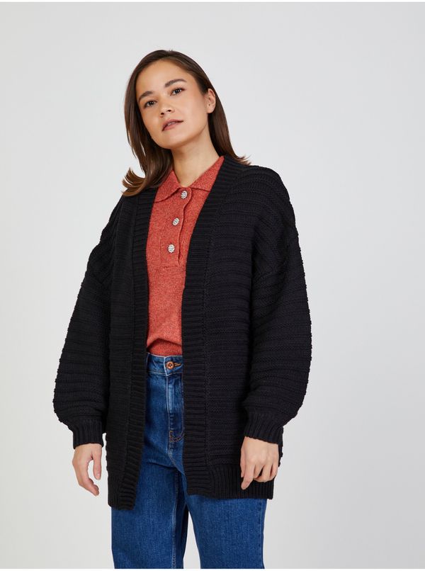 JDY Black Ribbed Cardigan JDY Cilo - Ladies