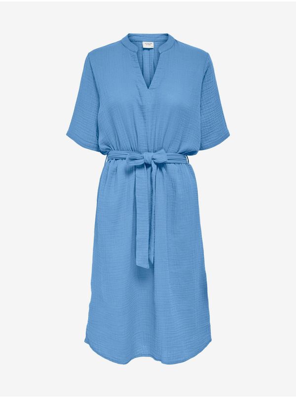 JDY Blue Dress with Tie JDY Theis - Women