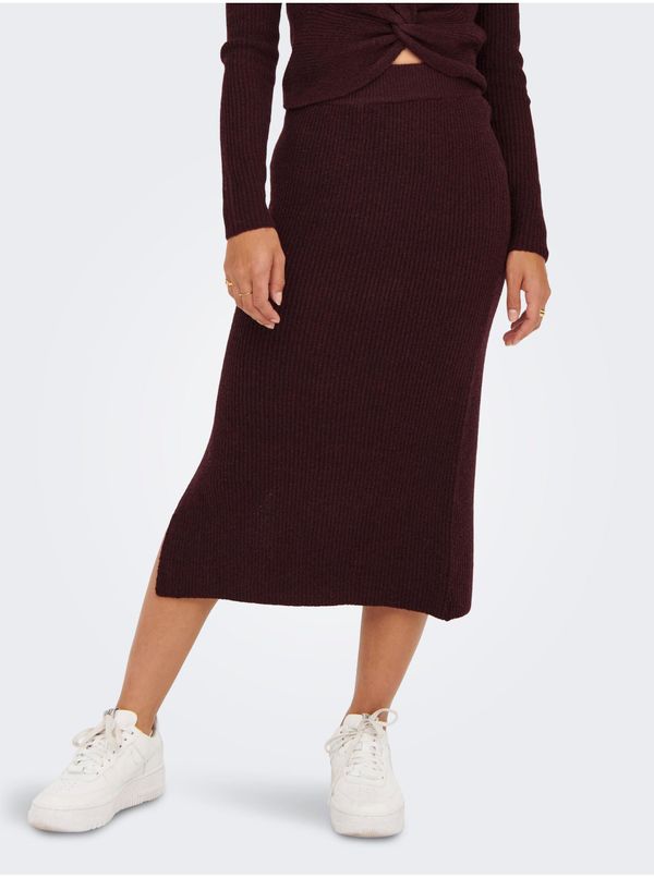 JDY Burgundy Sweater Midi Skirt JDY Liva - Ladies