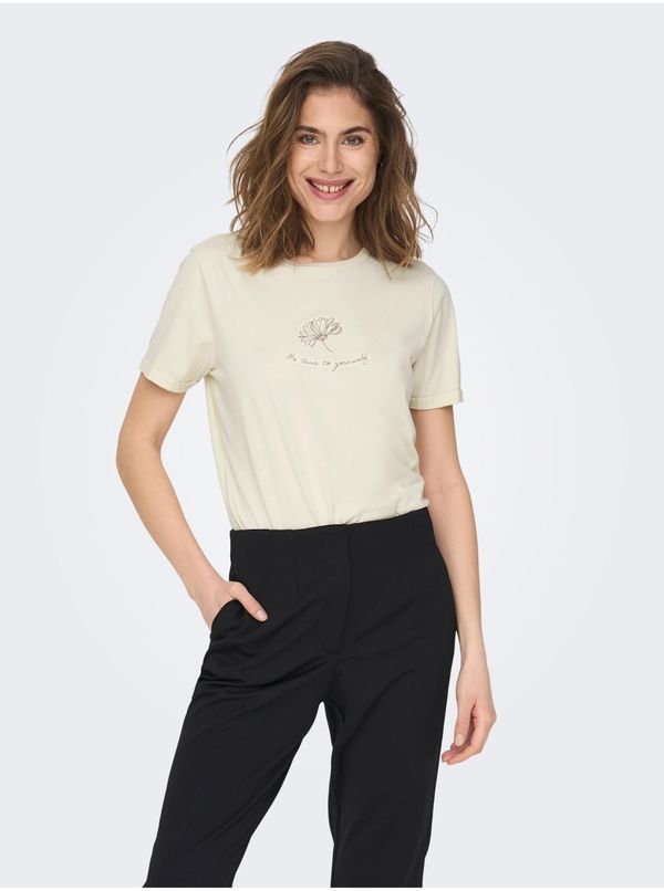 JDY Cream T-shirt JDY Amy - Women