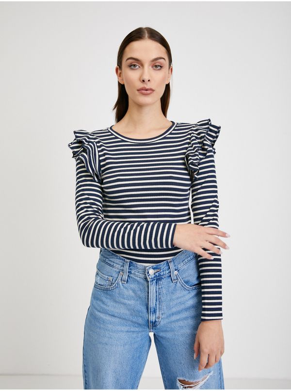 JDY Dark Blue Striped Long Sleeve T-Shirt JDY Mille - Women