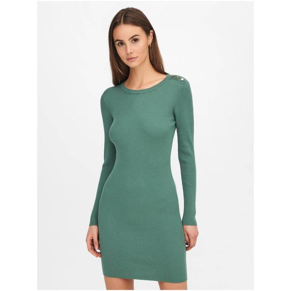 JDY Green Ribbed Sweater Dress JDY Plum - Women