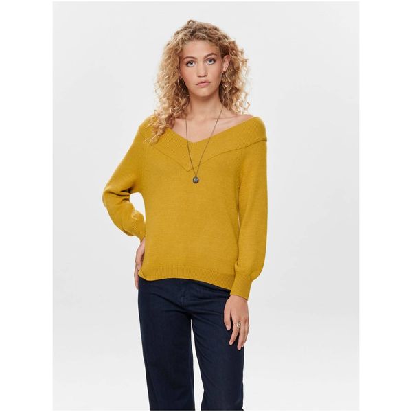 JDY Jacqueline de Yong Shanon mustard sweater