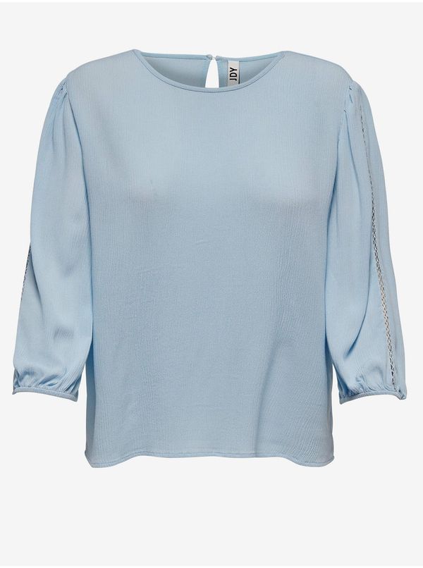 JDY Light blue blouse with three-quarter sleeves JDY Lucy - Ladies