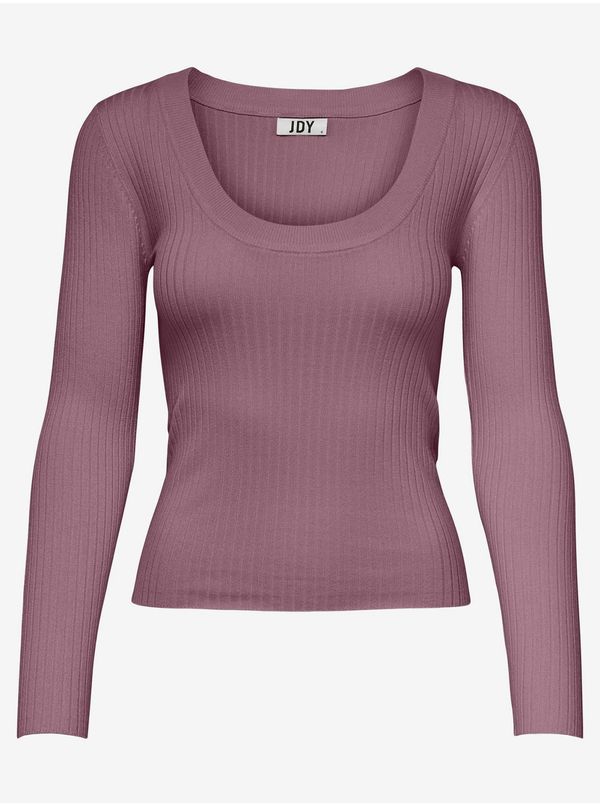 JDY Old Pink Womens Ribbed Light Sweater JDY Plum - Women