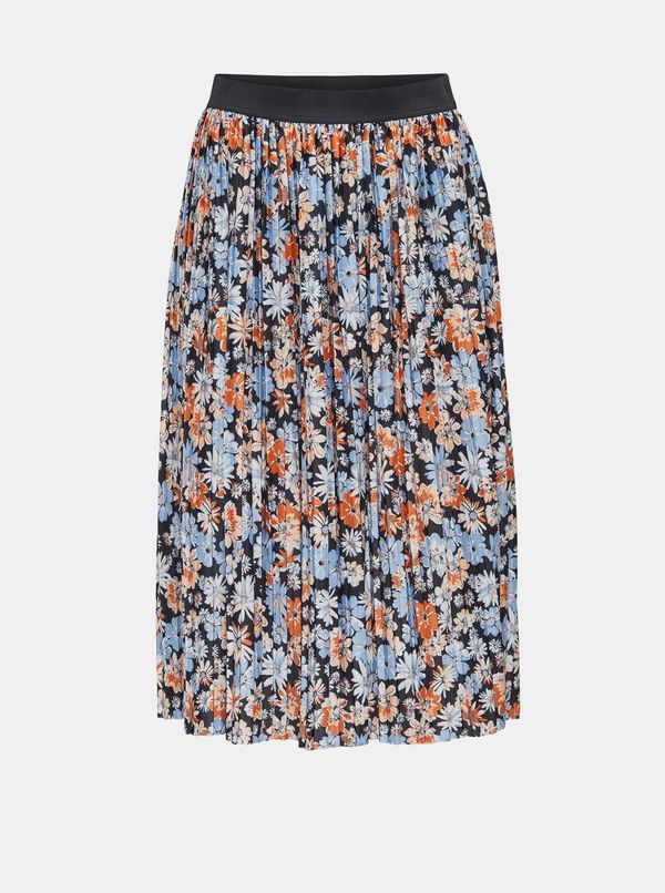JDY Orange-blue floral pleated skirt JDY Boa - Ladies