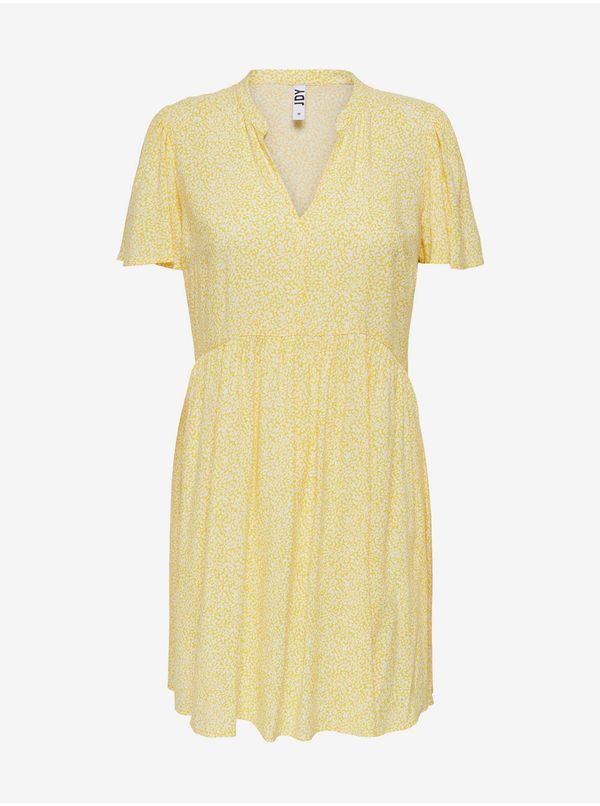 JDY White and Yellow Patterned Short Dress JDY Starr Life - Women