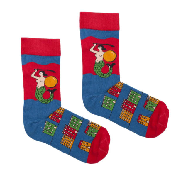 Kabak Kabak Unisex's Socks Warsaw Mermaid