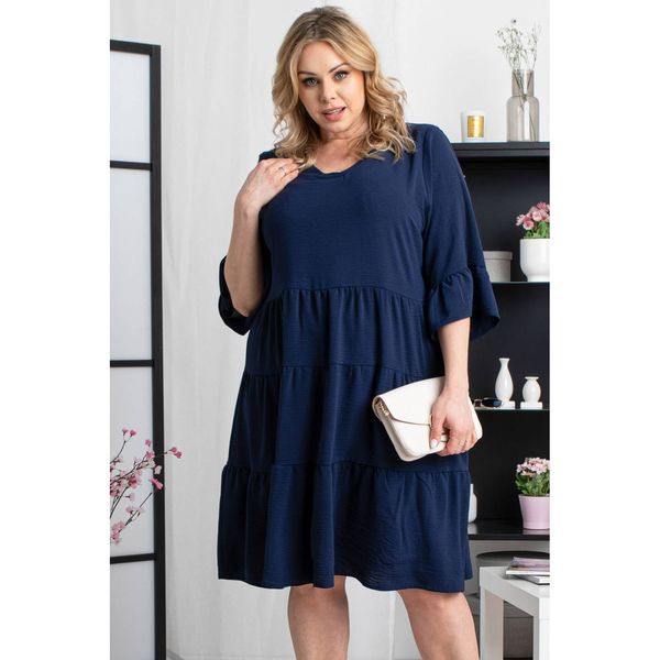 Karko Karko Woman's Dress SA756 Navy Blue