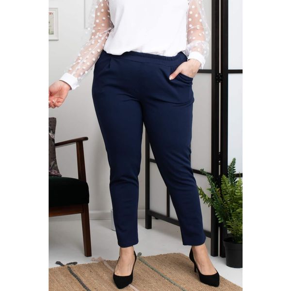 Karko Karko Woman's Trousers Z683 Navy Blue