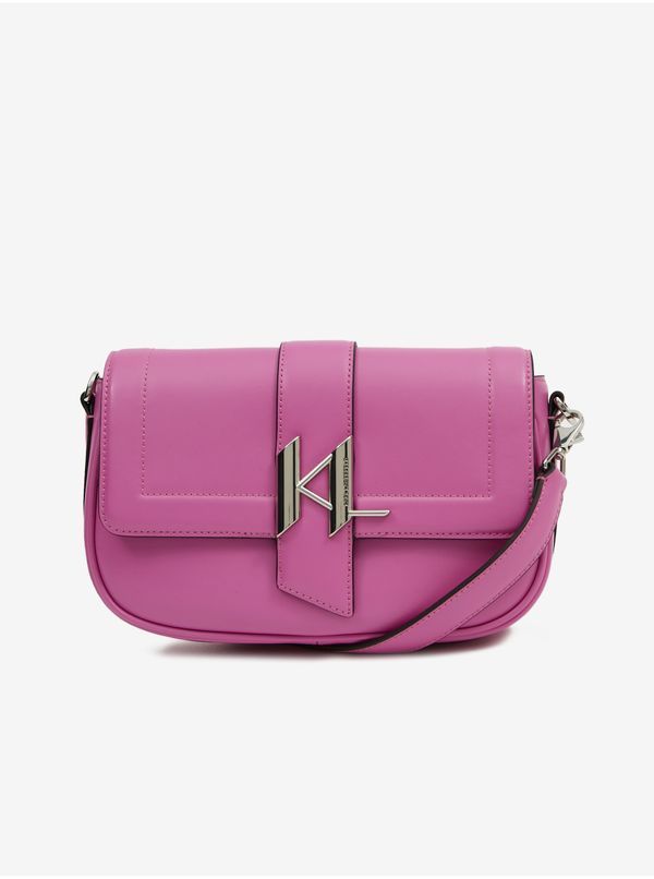 Karl Lagerfeld Dark pink women's leather crossbody handbag KARL LAGERFELD Shootin - Women