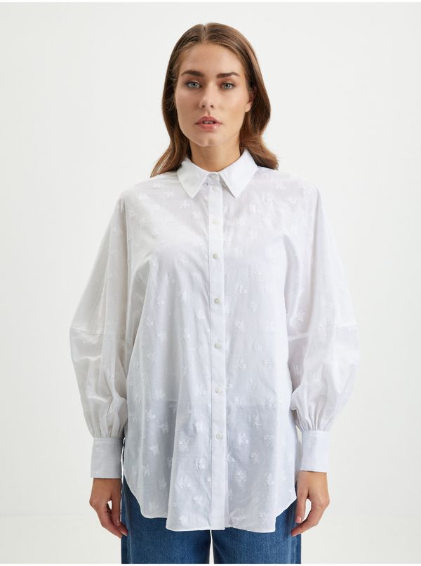 Karl Lagerfeld White Women's patterned shirt KARL LAGERFELD - Women