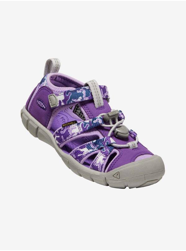 Keen Purple Girls Patterned Sandals Keen Seacamp - unisex