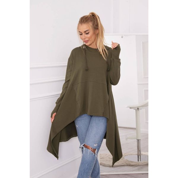 Kesi Blouse flared at the bottom khaki