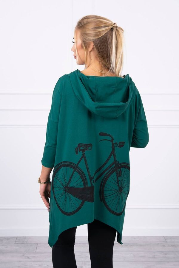 Kesi Bluza z zielonym nadrukiem rowerowym