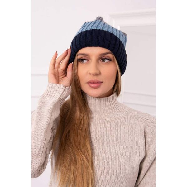 Kesi Cap with fleece Bojana K265 navy blue+jeans+dark grey