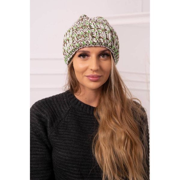 Kesi Cap with turn up Klara K311 green + brown