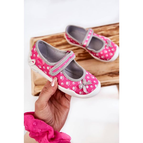 Kesi Children's Ballerina Slippers Befado With A Bow 114X477 Pink
