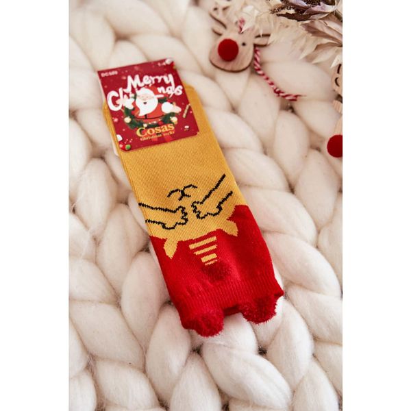 Kesi Children's Christmas Socks Bear Cosas Red-Yellow