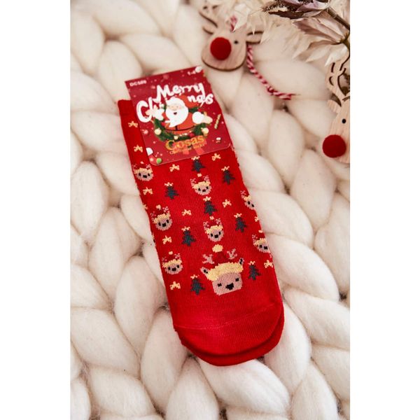 Kesi Children's Christmas Socks Reindeers Cosas Red-Green