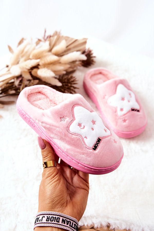 Kesi Children's padded slippers Stars Light pink Nelli