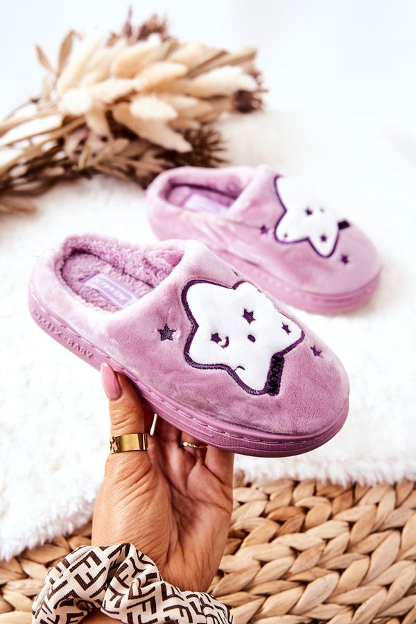 Kesi Children's padded slippers Stars Purple Nelli