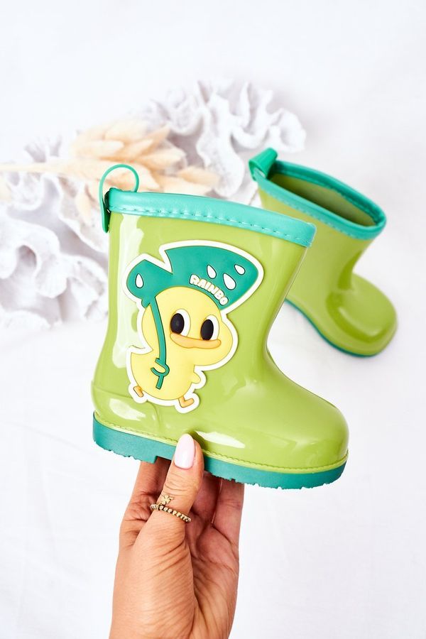 Kesi Children's rubber boots with duck green
