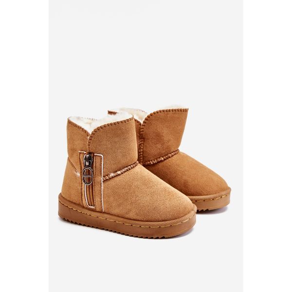 Kesi Children's Slip-On Insulated Snow Boots Camel Catellie