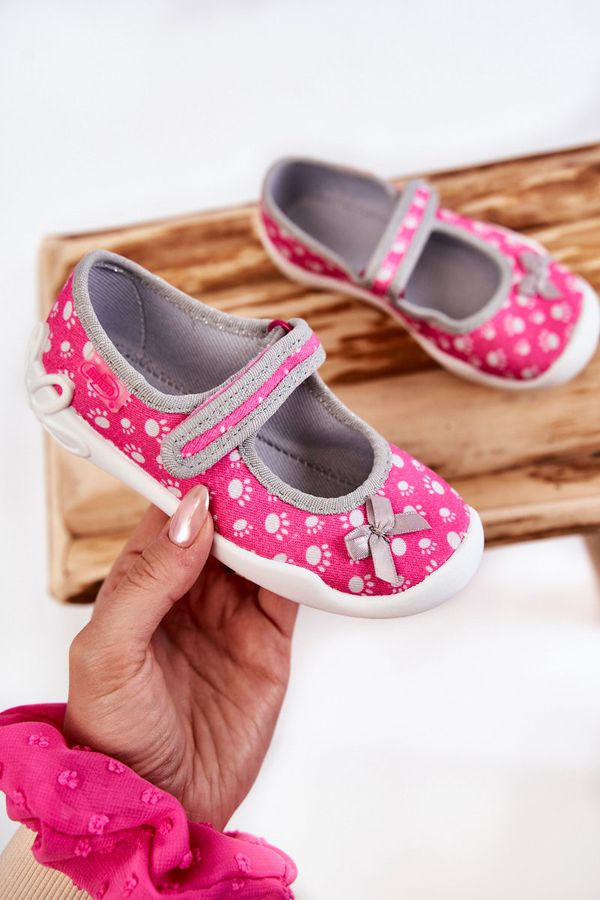 Kesi Children's slippers Ballerina Befado with bow 114X477 pink