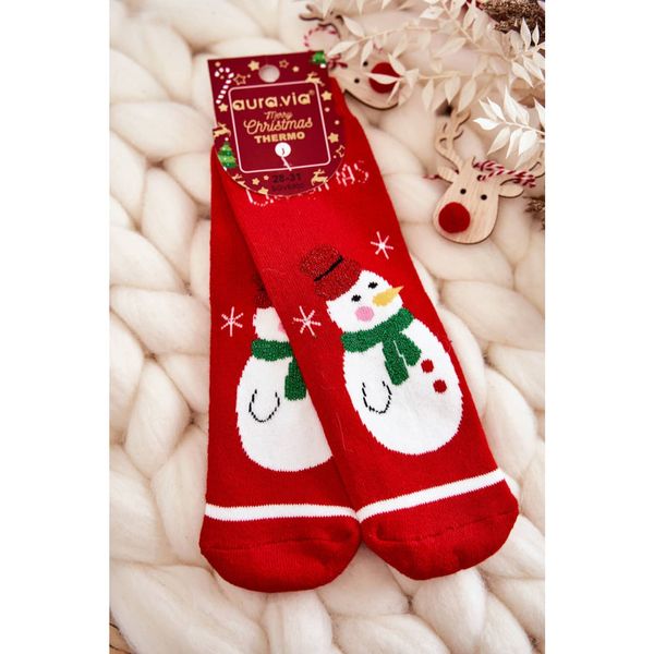 Kesi Children's Thermoactive Christmas Socks snowman Red