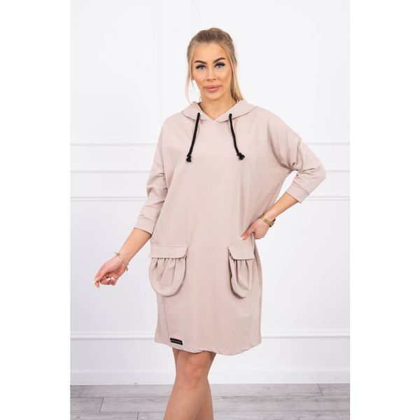 Kesi Hooded dress beige