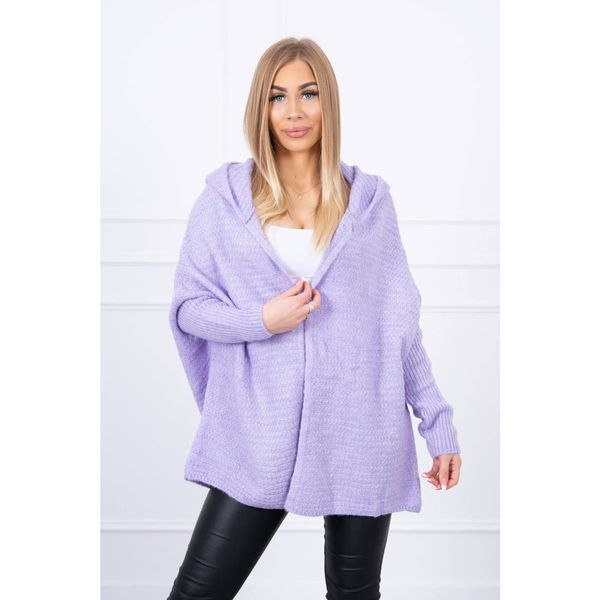 Kesi Hooded sweater with batwing sleeve purple