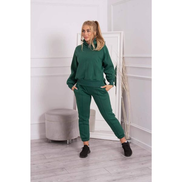 Kesi Insulated set with turtleneck and hood dark green