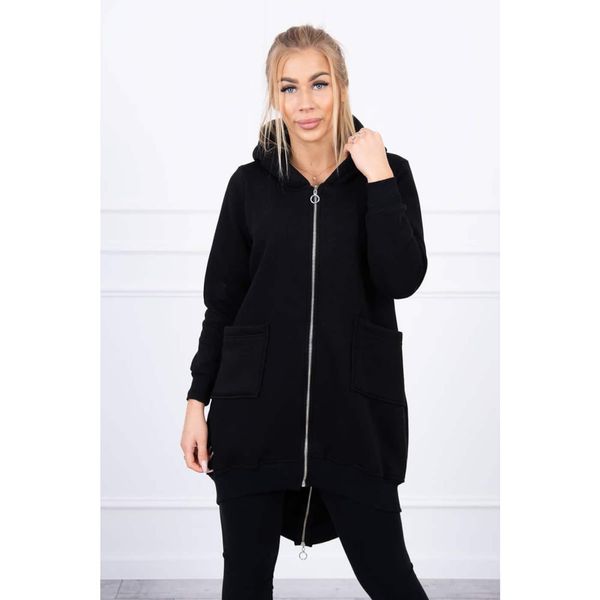 Kesi Insulated sweatshirt with a zipper at the back black