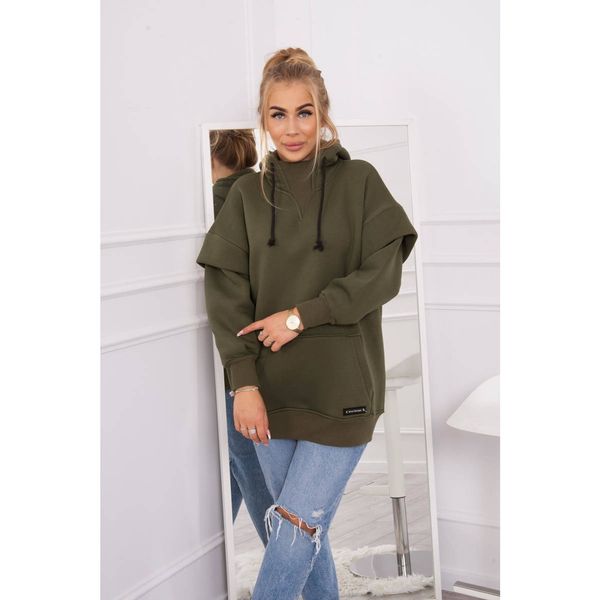 Kesi Insulated turtleneck sweatshirt khaki