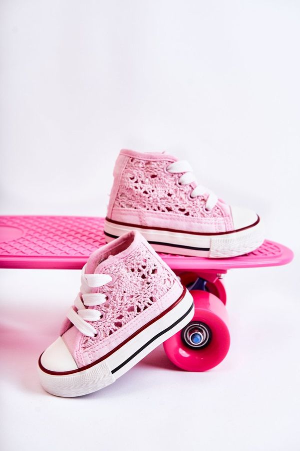 Kesi Kids High Sneakers Pink Mona