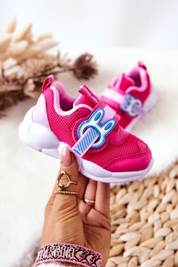 Kesi Kids sports shoes with Velcro Befado 516P089 pink