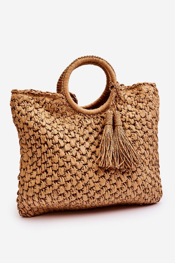 Kesi Lady's handbag with fringe beige