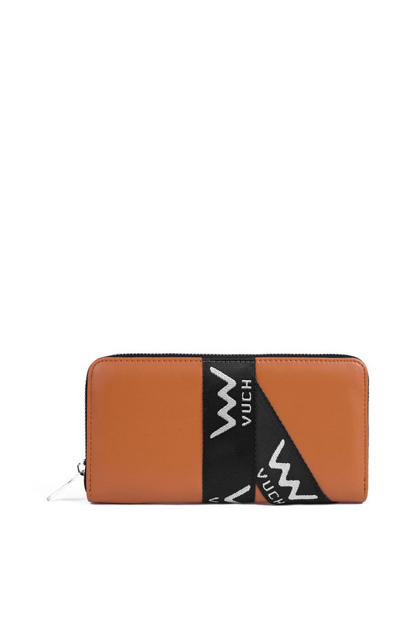 Kesi Leather zippered wallet Mille brown